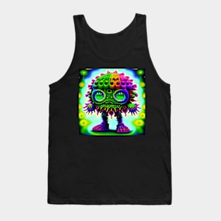 Alien Psychedelic , Martian Rainbow Cartoon Tank Top